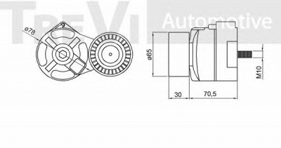 TREVI AUTOMOTIVE ta2164 -  Натяжная планка, поликлиновой ремень